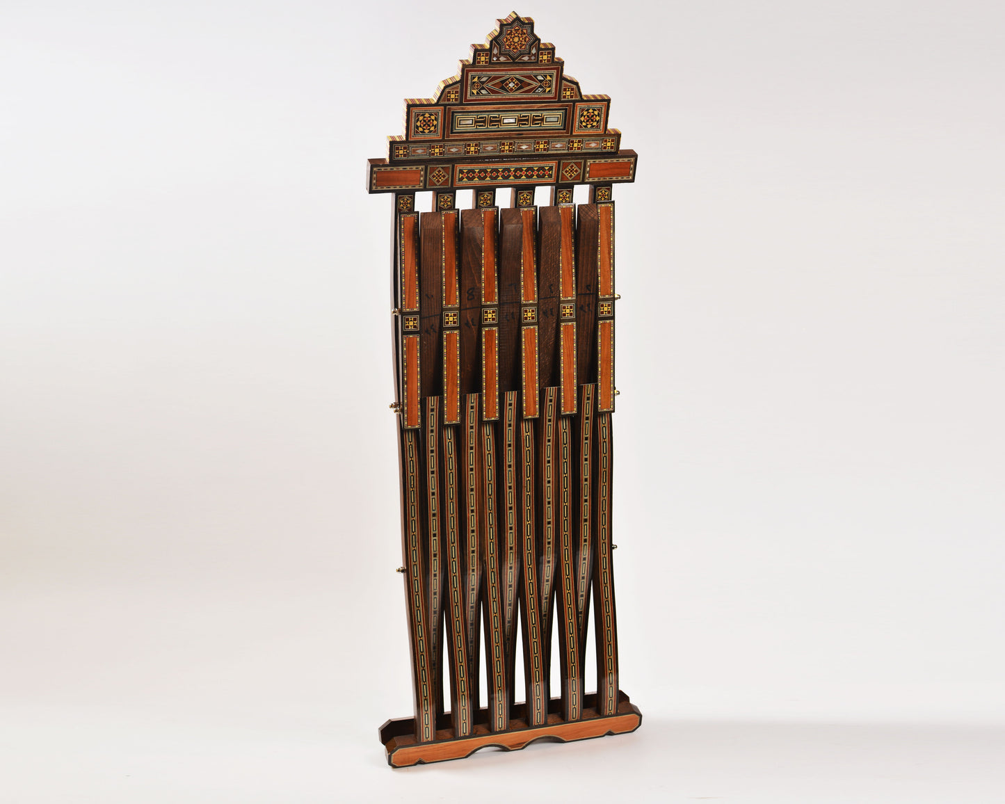 Mosaic Artisan's Fold Chair | Walnut Wood with Mother of Pearls