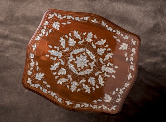 Antique Istanboli Chair Set with Mother-of-Pearl Inlay | Handcrafted Ottoman-Style Chairs & Table