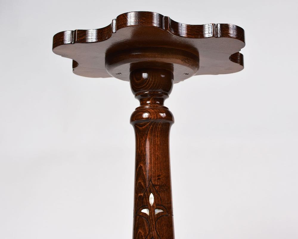 Antique Side Table | Exquisite Wooden Table with Mother-of-Pearl Inlays