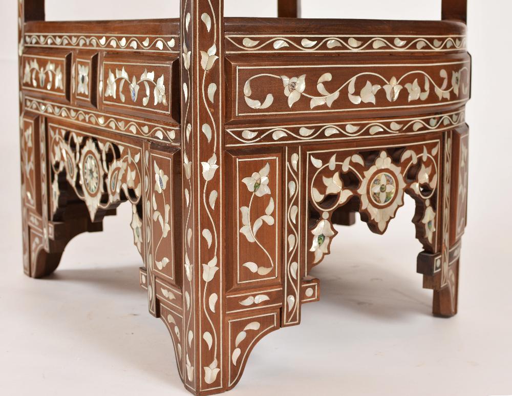 Handmade English Chair | Walnut Wood with Oriental Design