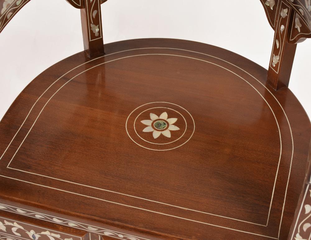 Handmade English Chair | Walnut Wood with Oriental Design