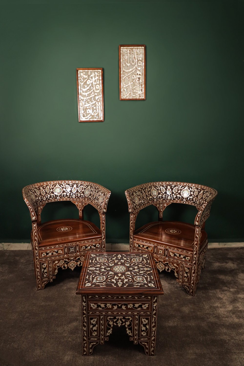 Handmade_English_Chair_Walnut_Wood_with_Oriental_Design