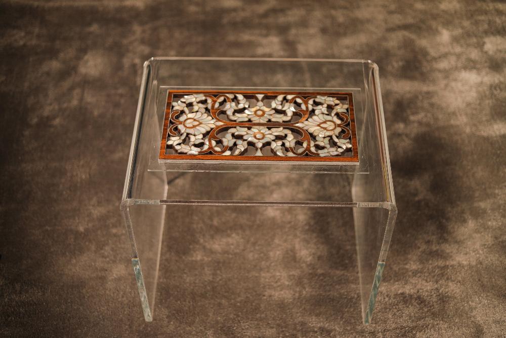 Handmade Walnut Wood Tea Table | Unique Craftsmanship