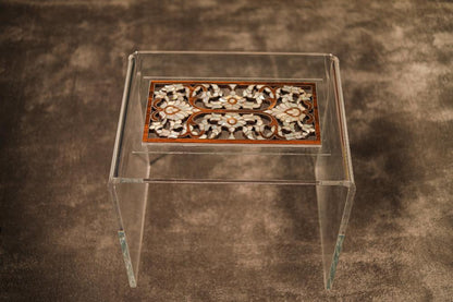 Handmade Walnut Wood Tea Table | Unique Craftsmanship