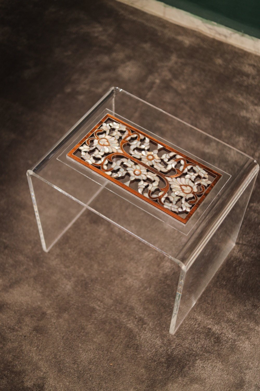 Handmade Walnut Wood Tea Table | Unique Craftsmanship