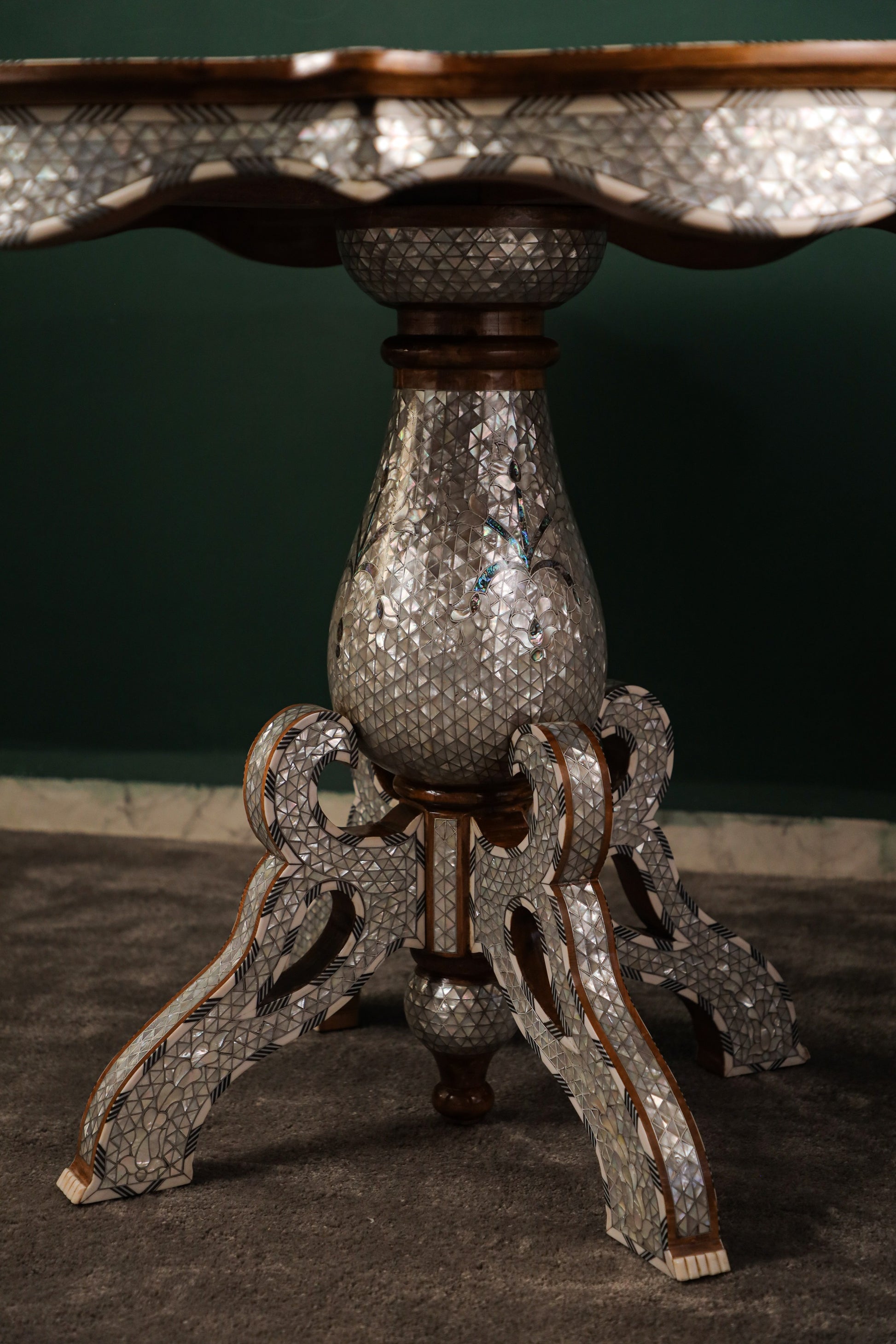 Handmade Wooden Middle Table  Fully Inlaid with Mother of Pearls