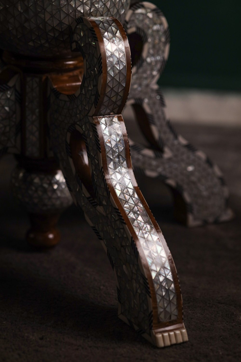 Handmade Wooden Middle Table  Fully Inlaid with Mother of Pearls
