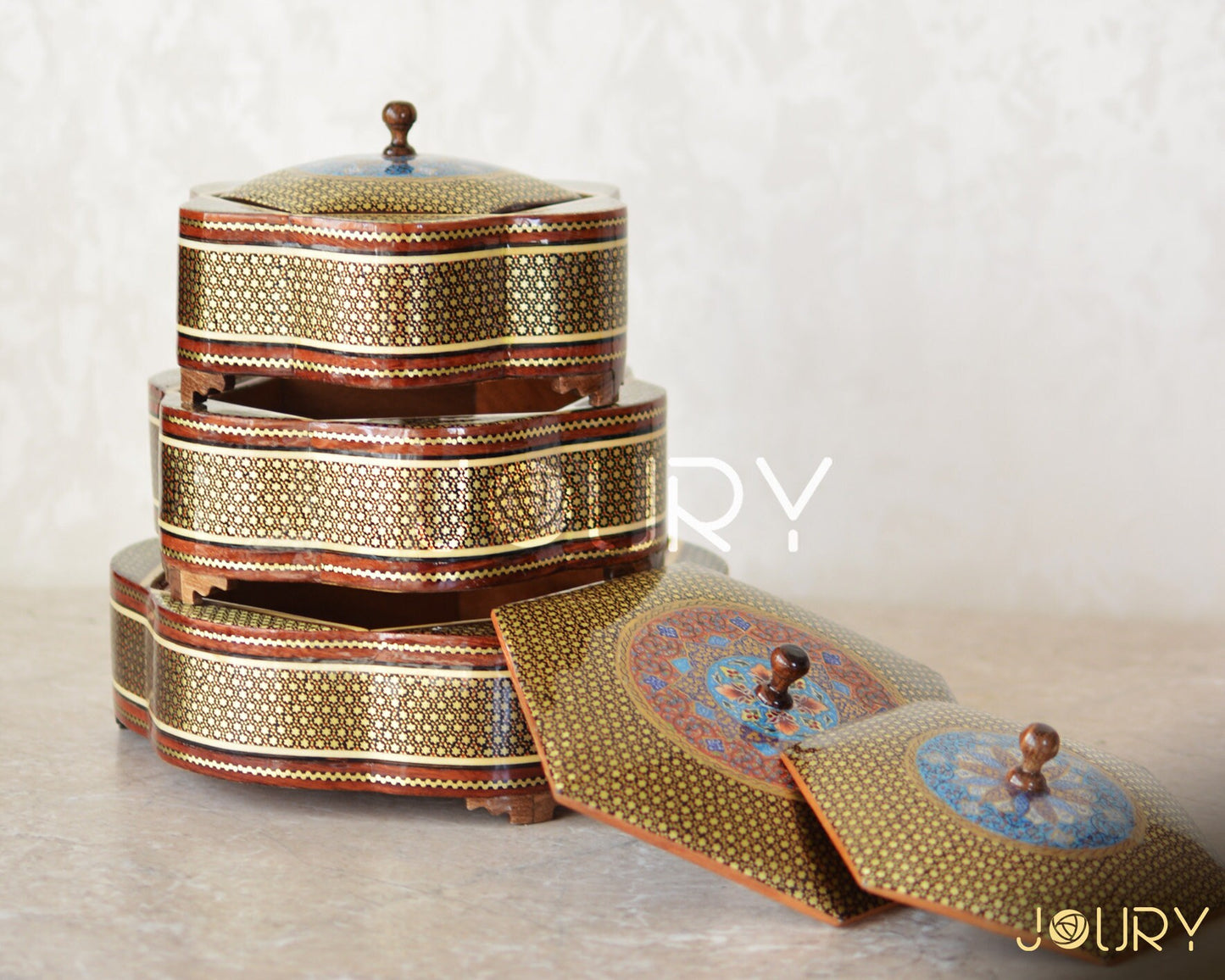 HANDPAINTED box / Chocolate Box/ Handmade box/ EID gift/ mosaic box inlay with Copper /Christmas Gift/ Birthday Gift