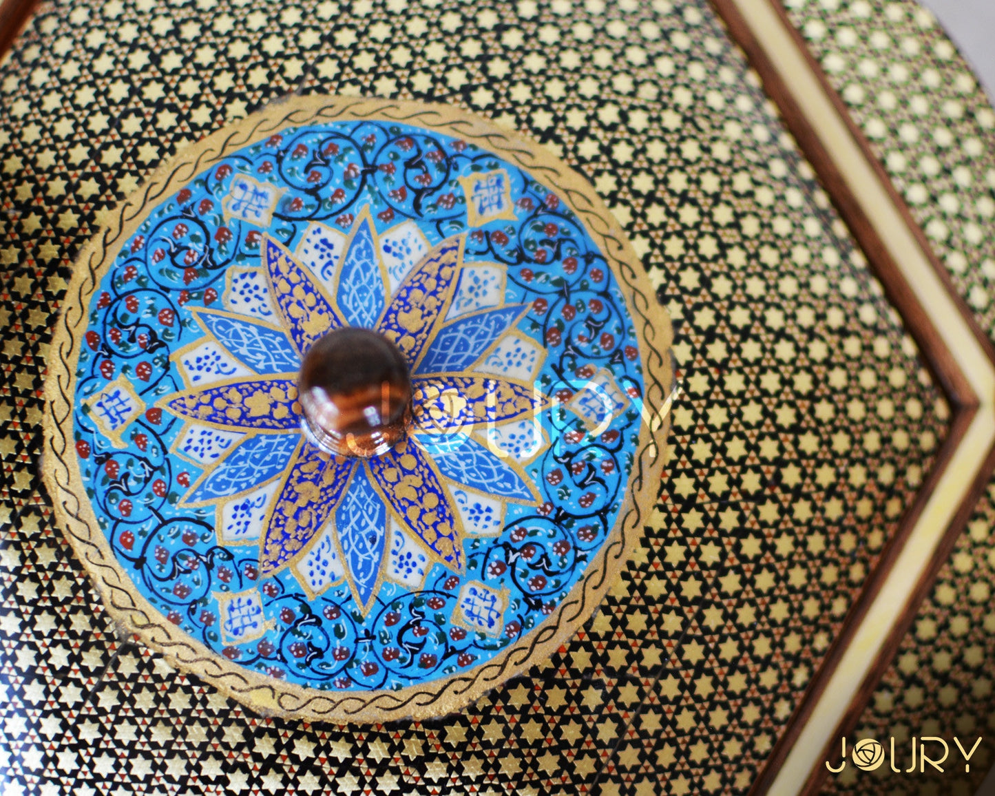 HANDPAINTED box / Chocolate Box/ Handmade box/ EID gift/ mosaic box inlay with Copper /Christmas Gift/ Birthday Gift