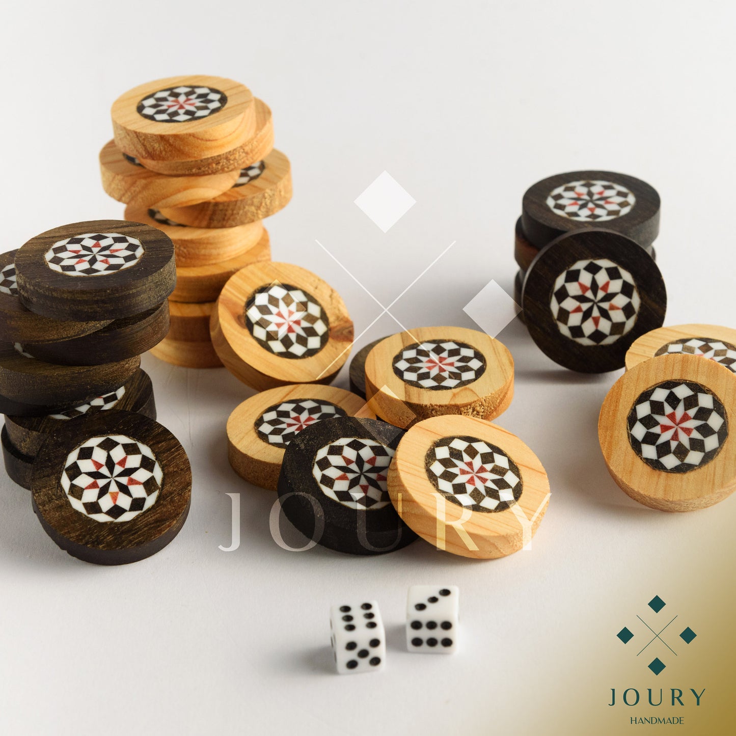 Wooden Backgammon Pieces | High-Quality Handcrafted Game Pieces