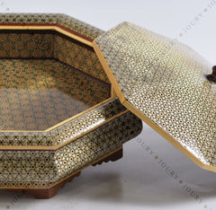 Handmade Mosaic Chocolate & Jewelry Box with Copper Inlay