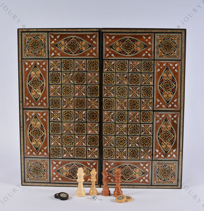 21" Super HQ Inlay chess board with Mother of Pearls Mosaic Wood Handcraft