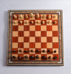 16" Chess Board with Mother-of-Pearl Inlay
